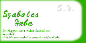 szabolcs haba business card